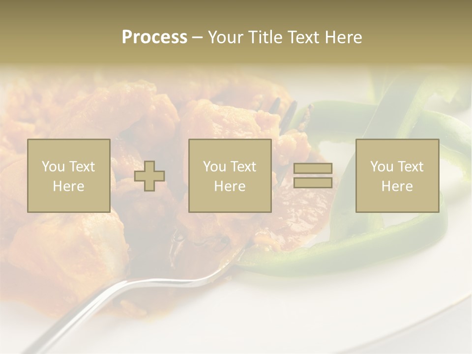 Thai Peanut Chicken Curry With Sliced Green Peppers PowerPoint Template