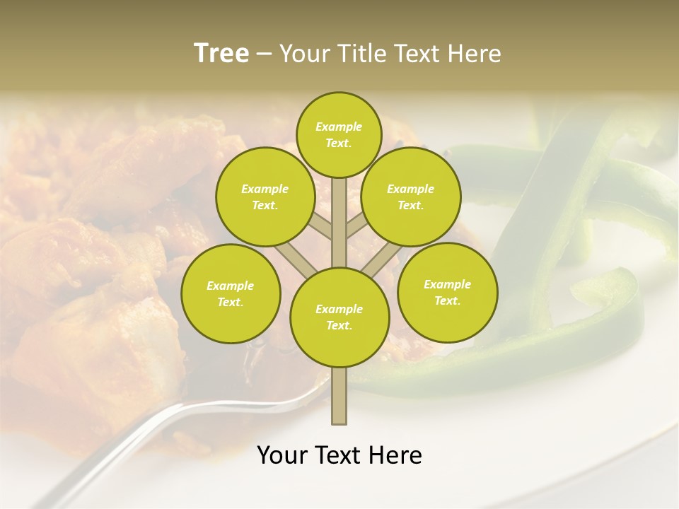 Thai Peanut Chicken Curry With Sliced Green Peppers PowerPoint Template