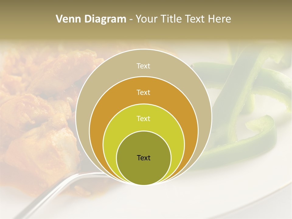 Thai Peanut Chicken Curry With Sliced Green Peppers PowerPoint Template