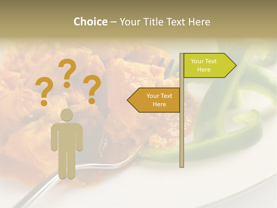 Thai Peanut Chicken Curry With Sliced Green Peppers PowerPoint Template