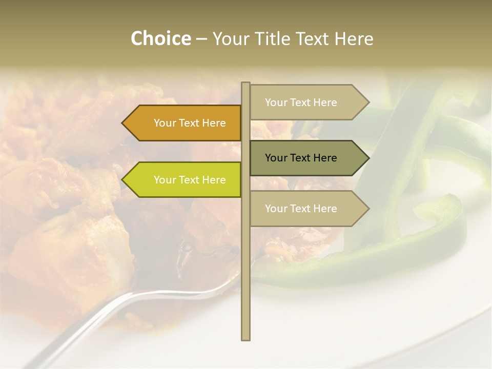 Thai Peanut Chicken Curry With Sliced Green Peppers PowerPoint Template