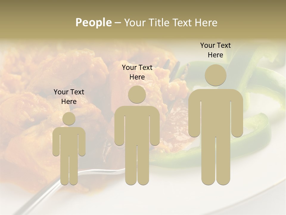 Thai Peanut Chicken Curry With Sliced Green Peppers PowerPoint Template