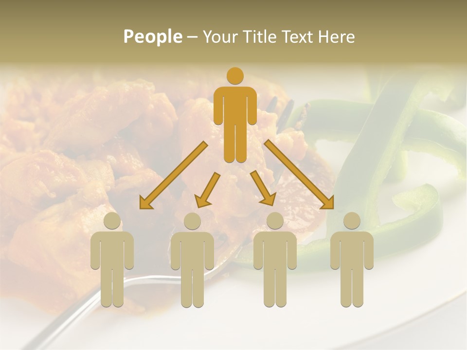 Thai Peanut Chicken Curry With Sliced Green Peppers PowerPoint Template