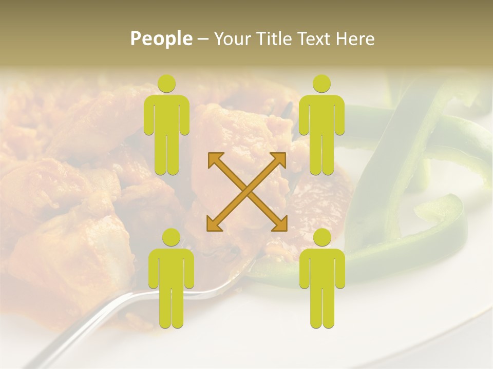 Thai Peanut Chicken Curry With Sliced Green Peppers PowerPoint Template