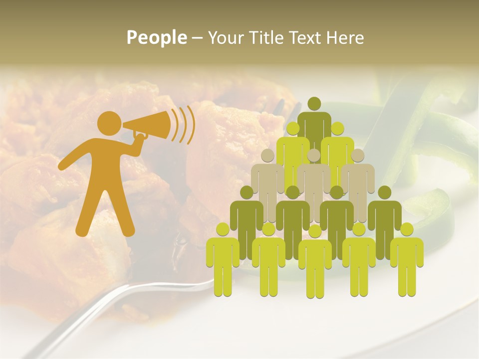 Thai Peanut Chicken Curry With Sliced Green Peppers PowerPoint Template