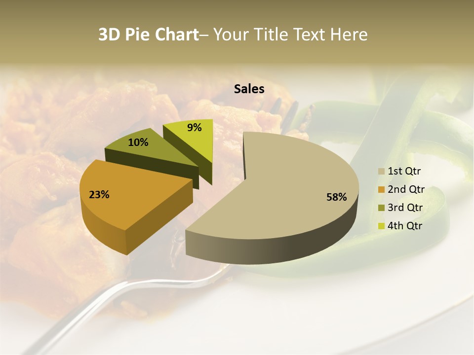 Thai Peanut Chicken Curry With Sliced Green Peppers PowerPoint Template