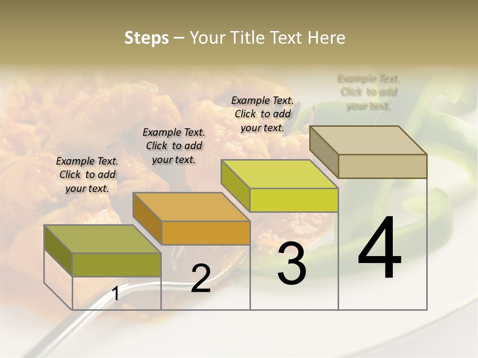 Thai Peanut Chicken Curry With Sliced Green Peppers PowerPoint Template