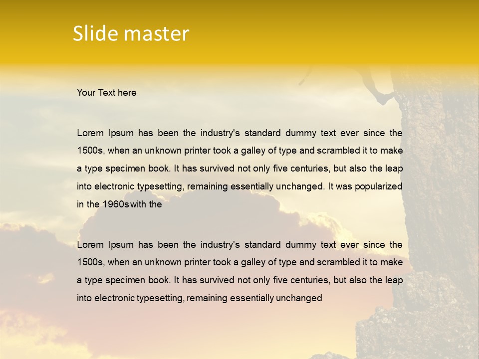 Girl Climbing On The Rock On Sunset Background PowerPoint Template