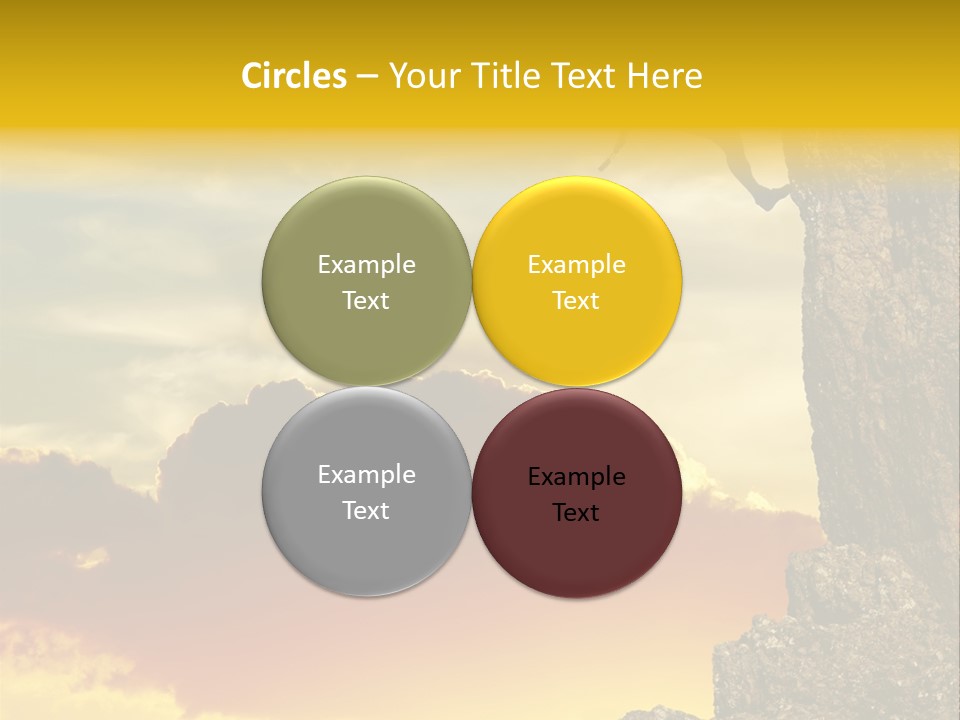 Girl Climbing On The Rock On Sunset Background PowerPoint Template