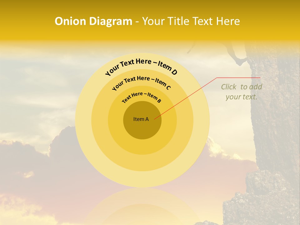 Girl Climbing On The Rock On Sunset Background PowerPoint Template