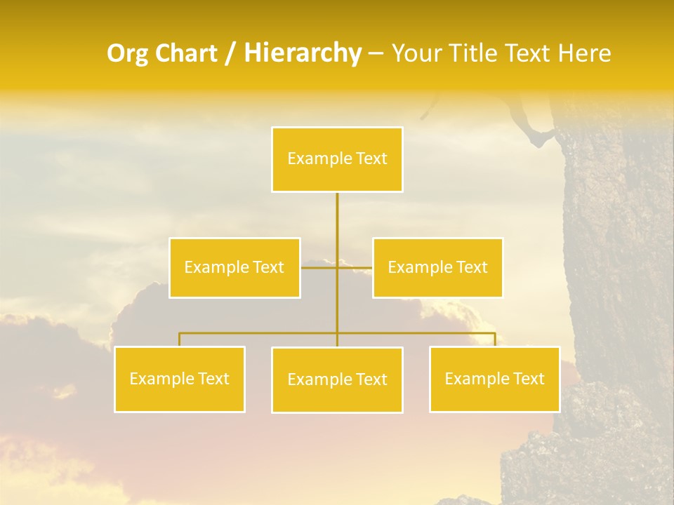 Girl Climbing On The Rock On Sunset Background PowerPoint Template