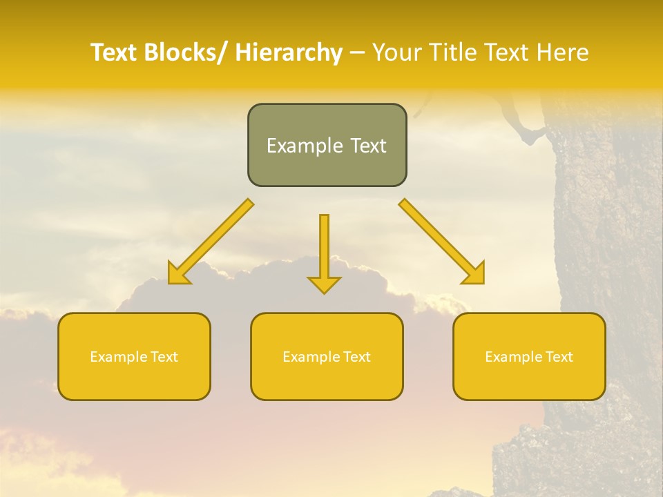 Girl Climbing On The Rock On Sunset Background PowerPoint Template