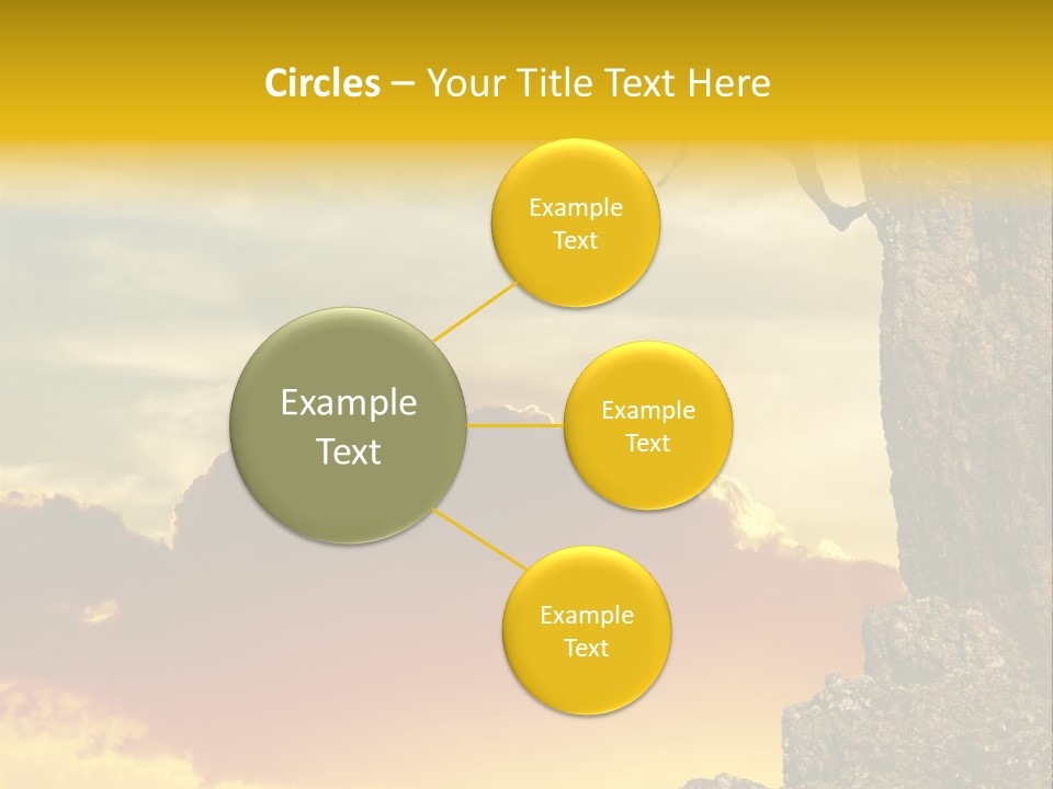 Girl Climbing On The Rock On Sunset Background PowerPoint Template