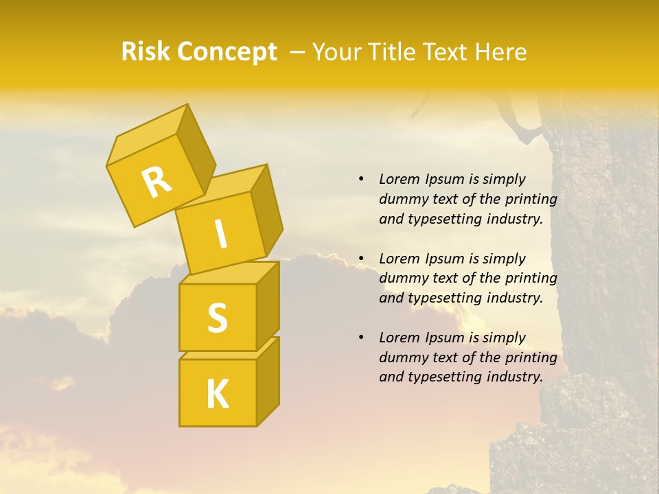 Girl Climbing On The Rock On Sunset Background PowerPoint Template