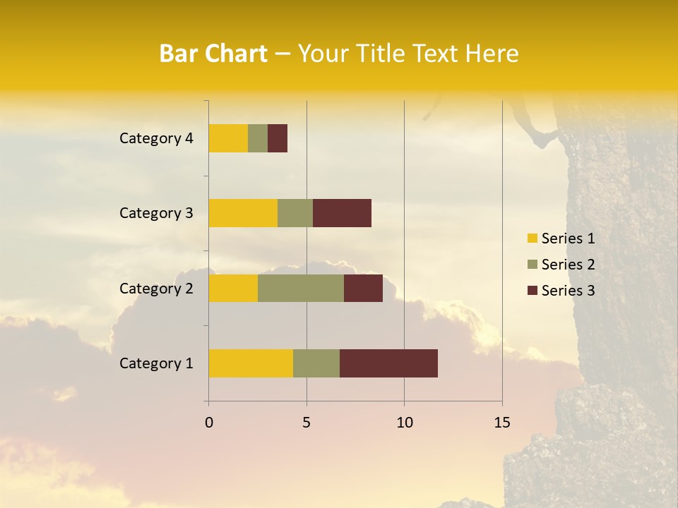 Girl Climbing On The Rock On Sunset Background PowerPoint Template