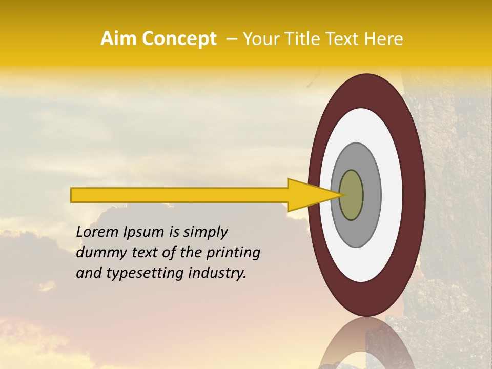 Girl Climbing On The Rock On Sunset Background PowerPoint Template