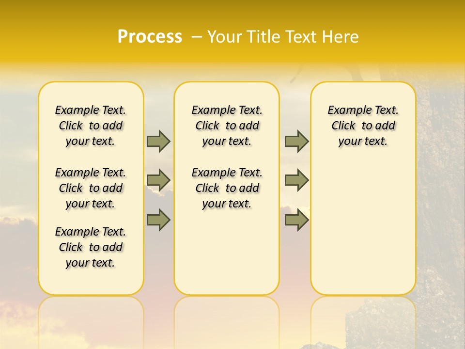 Girl Climbing On The Rock On Sunset Background PowerPoint Template