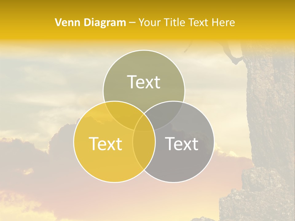 Girl Climbing On The Rock On Sunset Background PowerPoint Template