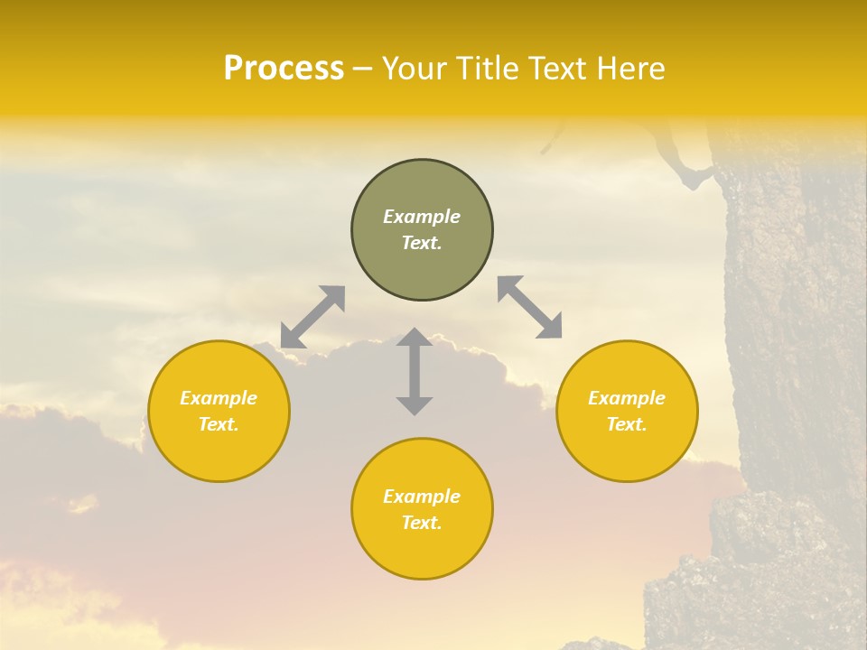 Girl Climbing On The Rock On Sunset Background PowerPoint Template