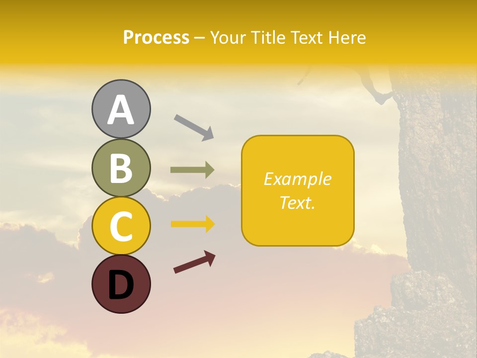 Girl Climbing On The Rock On Sunset Background PowerPoint Template