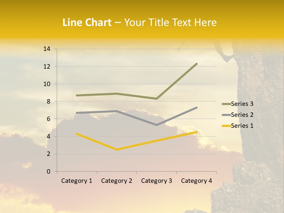 Girl Climbing On The Rock On Sunset Background PowerPoint Template