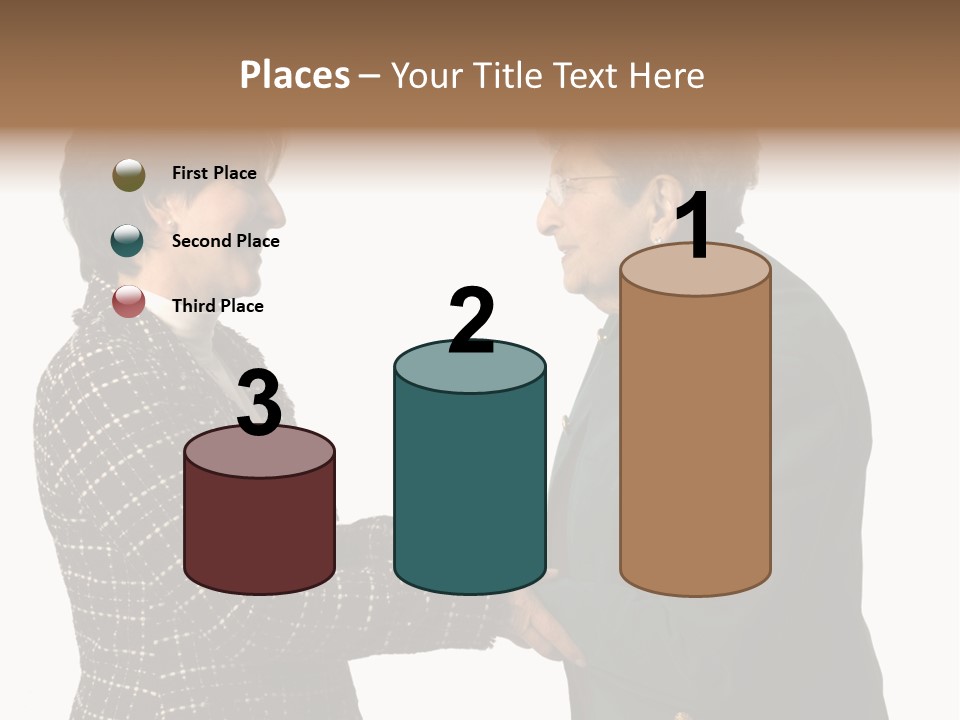 Senior Executive Partners Or Care Giver And Mature Woman PowerPoint Template