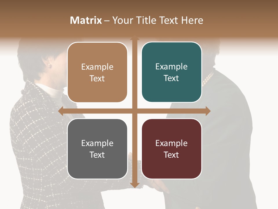 Senior Executive Partners Or Care Giver And Mature Woman PowerPoint Template