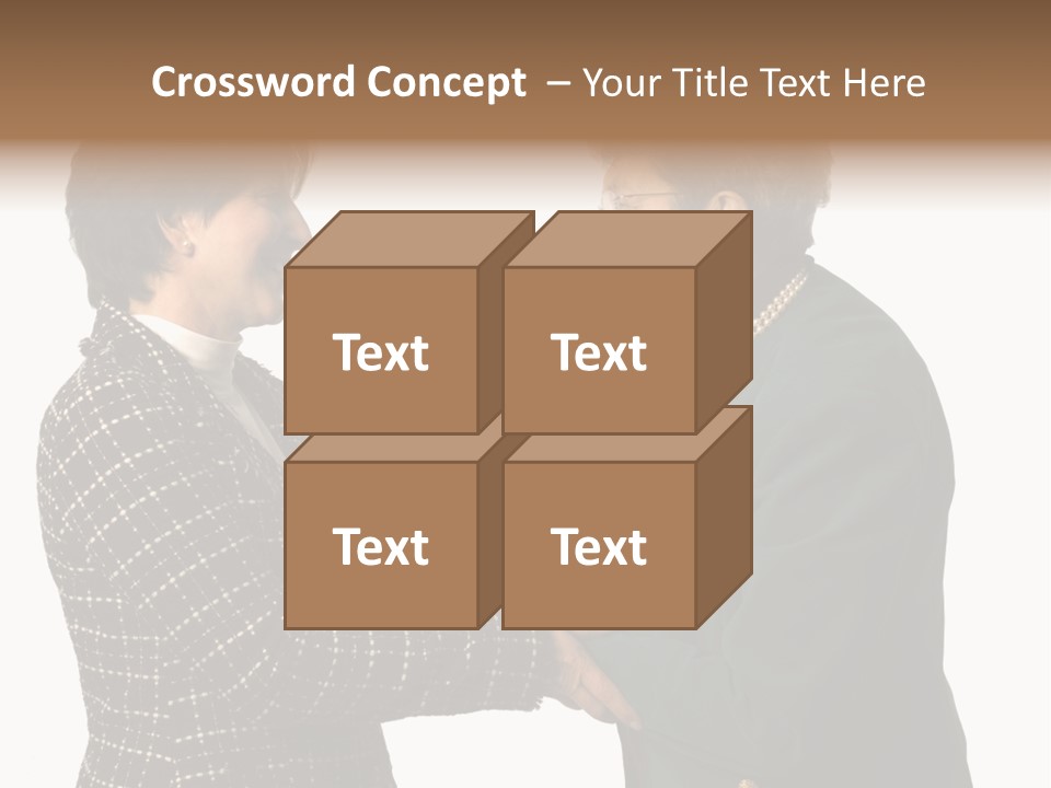 Senior Executive Partners Or Care Giver And Mature Woman PowerPoint Template