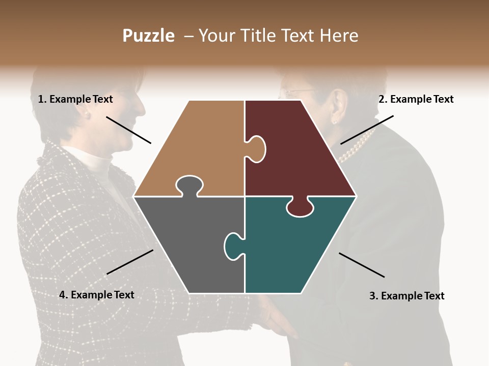 Senior Executive Partners Or Care Giver And Mature Woman PowerPoint Template