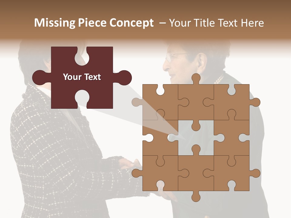 Senior Executive Partners Or Care Giver And Mature Woman PowerPoint Template