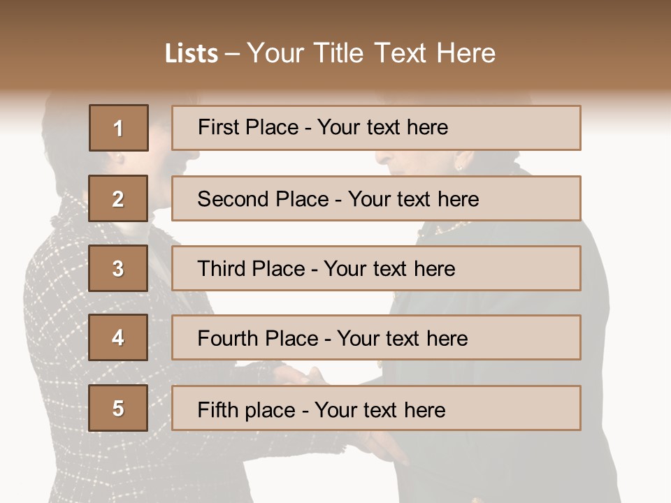 Senior Executive Partners Or Care Giver And Mature Woman PowerPoint Template