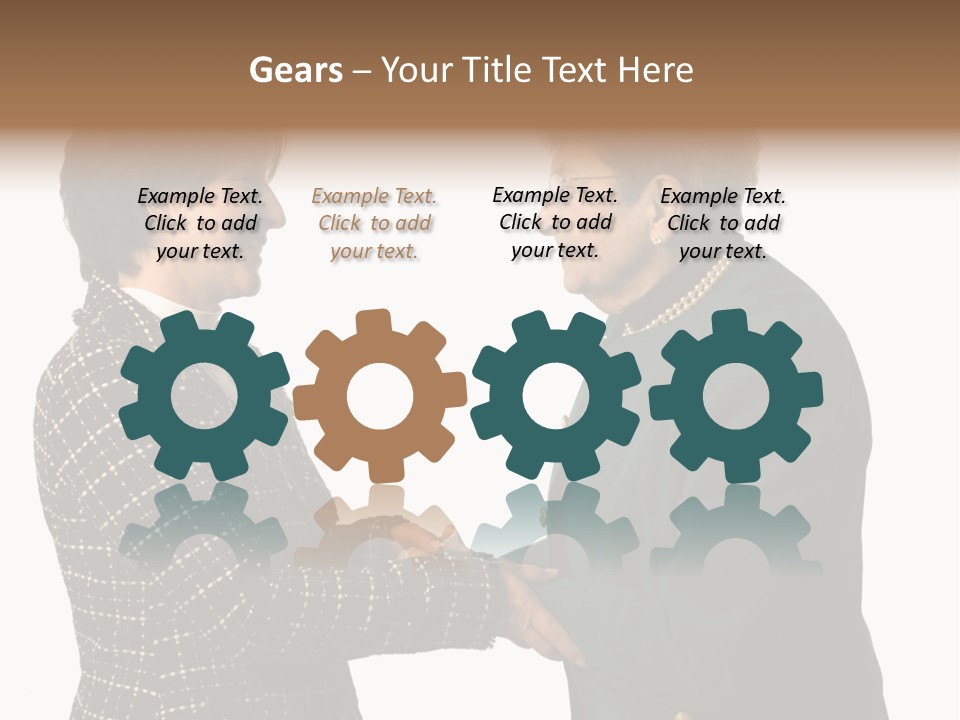 Senior Executive Partners Or Care Giver And Mature Woman PowerPoint Template