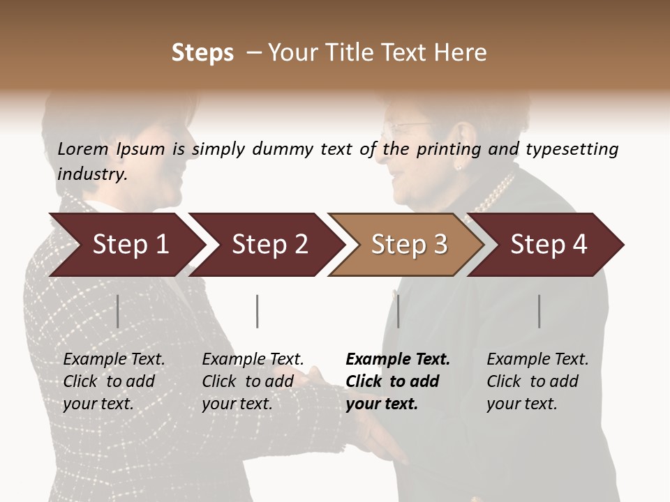 Senior Executive Partners Or Care Giver And Mature Woman PowerPoint Template