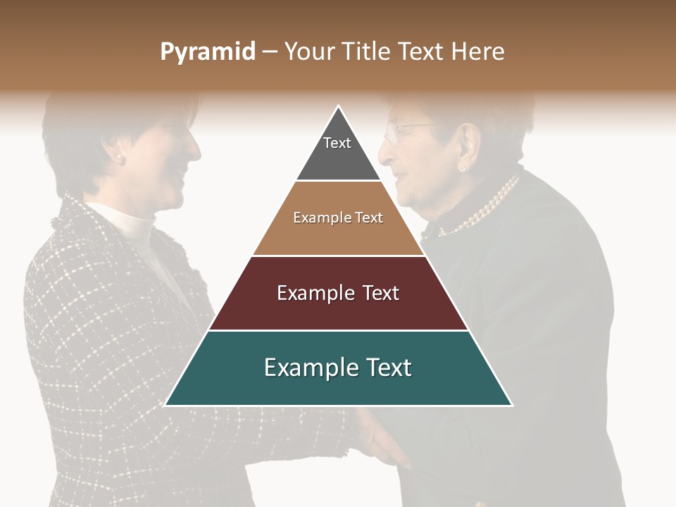 Senior Executive Partners Or Care Giver And Mature Woman PowerPoint Template