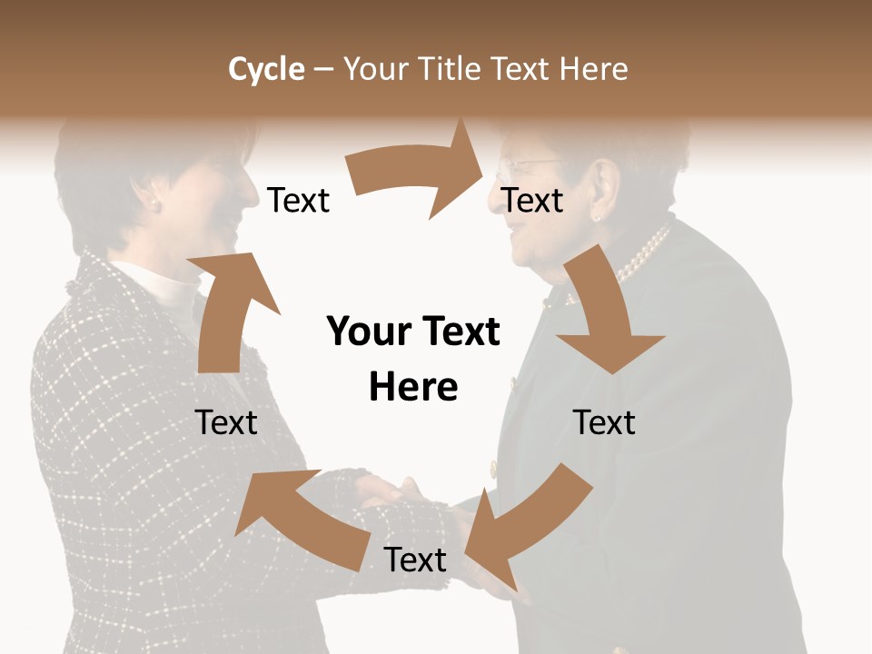 Senior Executive Partners Or Care Giver And Mature Woman PowerPoint Template