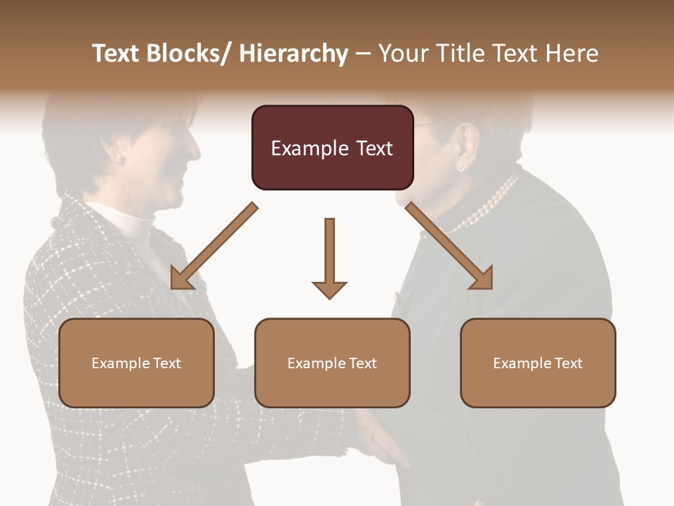 Senior Executive Partners Or Care Giver And Mature Woman PowerPoint Template