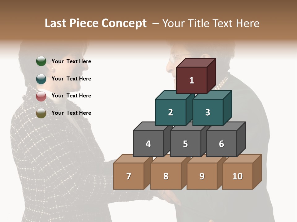 Senior Executive Partners Or Care Giver And Mature Woman PowerPoint Template