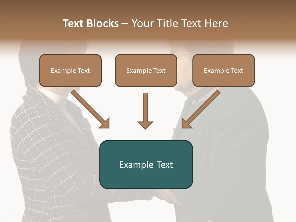 Senior Executive Partners Or Care Giver And Mature Woman PowerPoint Template