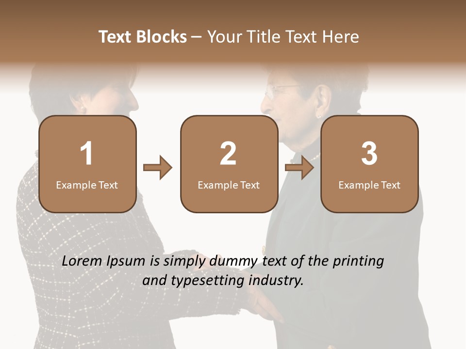 Senior Executive Partners Or Care Giver And Mature Woman PowerPoint Template