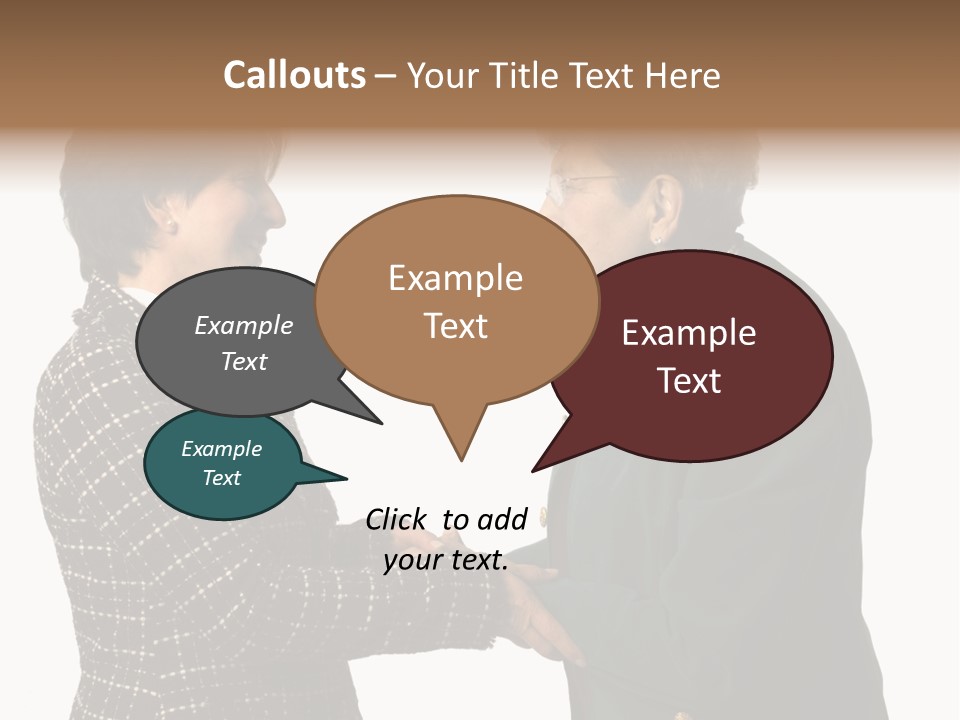 Senior Executive Partners Or Care Giver And Mature Woman PowerPoint Template