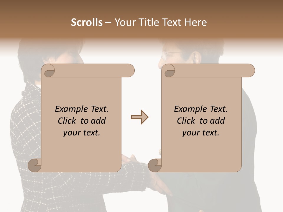 Senior Executive Partners Or Care Giver And Mature Woman PowerPoint Template