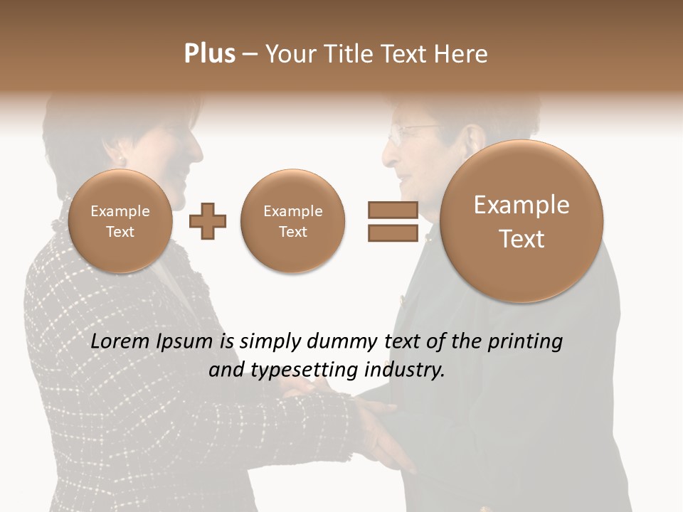 Senior Executive Partners Or Care Giver And Mature Woman PowerPoint Template