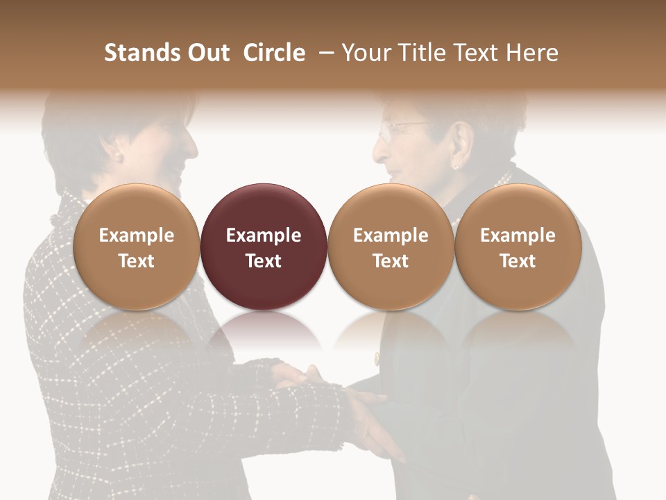 Senior Executive Partners Or Care Giver And Mature Woman PowerPoint Template
