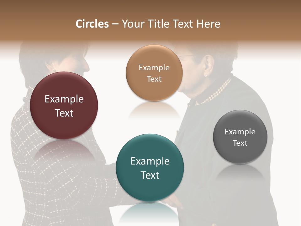 Senior Executive Partners Or Care Giver And Mature Woman PowerPoint Template