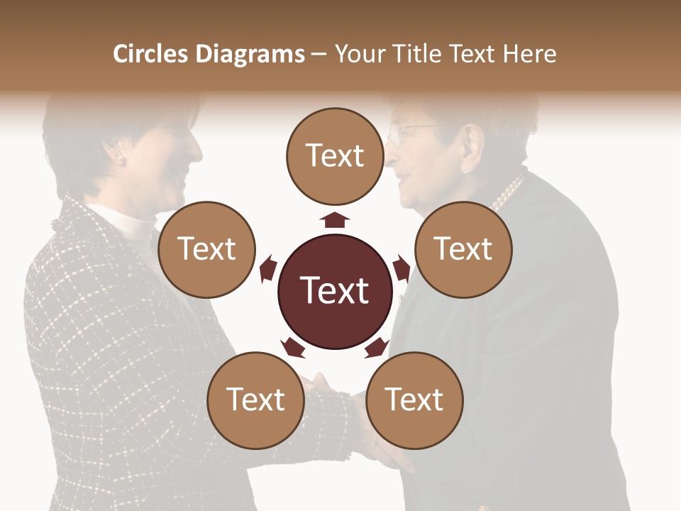 Senior Executive Partners Or Care Giver And Mature Woman PowerPoint Template