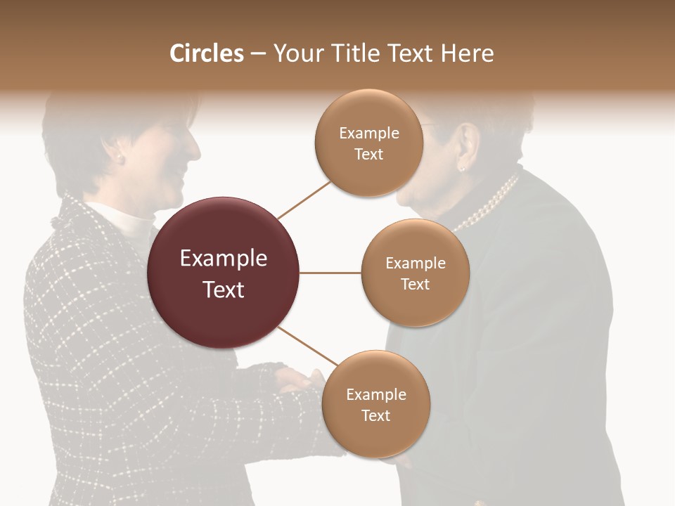 Senior Executive Partners Or Care Giver And Mature Woman PowerPoint Template