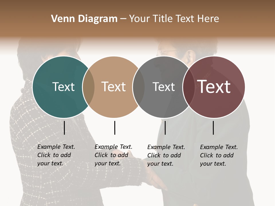 Senior Executive Partners Or Care Giver And Mature Woman PowerPoint Template