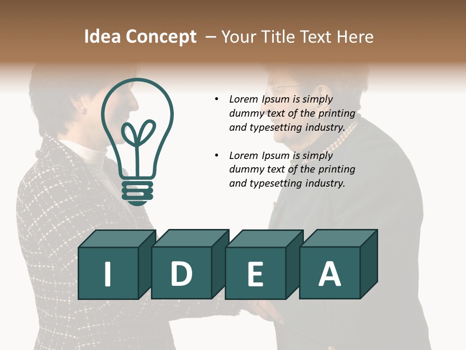 Senior Executive Partners Or Care Giver And Mature Woman PowerPoint Template