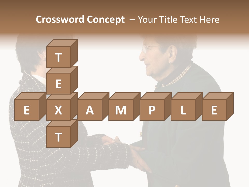 Senior Executive Partners Or Care Giver And Mature Woman PowerPoint Template