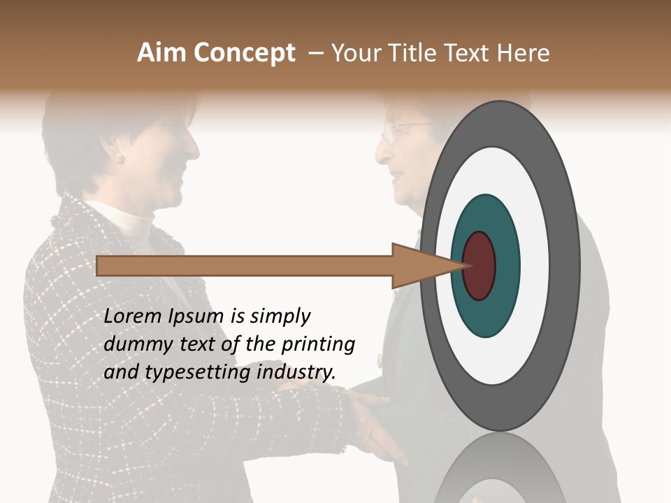 Senior Executive Partners Or Care Giver And Mature Woman PowerPoint Template